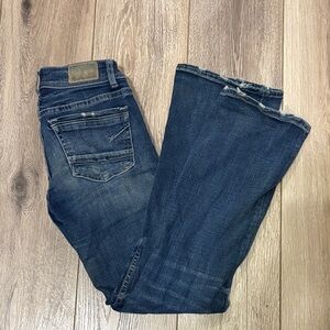 BKE Women's Flare Jeans in Dark Blue